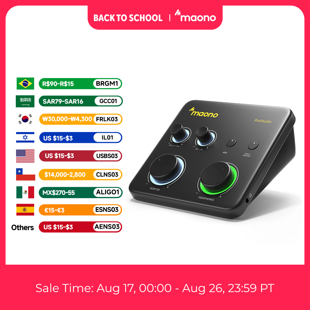Audio Music Software - MAONO PS22 Lite USB Audio Interface