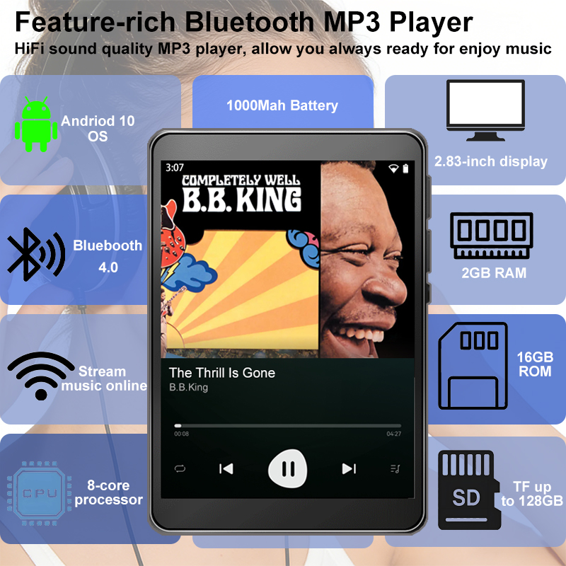 Audio Music Mp3 Download Free - WiFi MP3 Player Andriod 10 Spotify