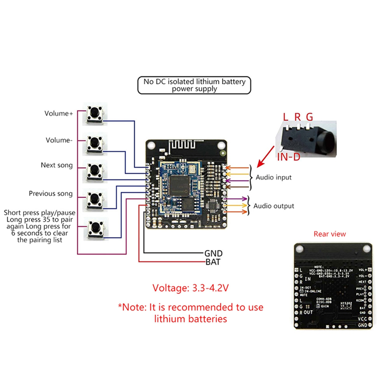 DC 5V/12V Bluetooth Music Modu - Audio Music Add 评论和价格