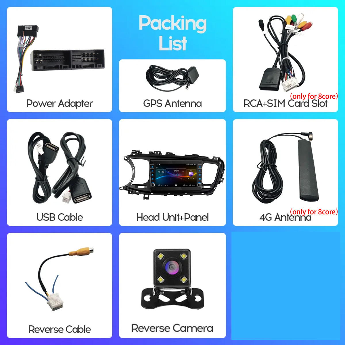 8G Ram 128GB QLED Car Radio St - Audio Music To Text 评论和价格