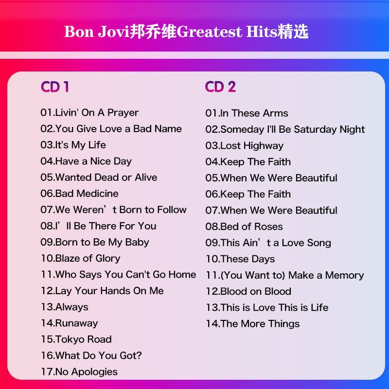 Bon Jovi Greatest Hits Collect - Audio Music To Lyrics 评论和价格