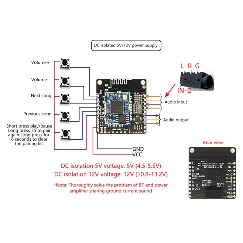 A98Z DC 5V/12V Bluetooth Music - Audio Music Add 评论和价格